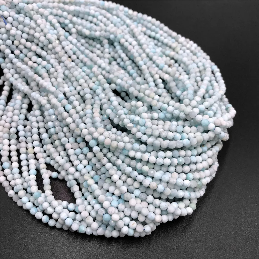 Высококачественные граненые бусины из ларимара 2 мм 3 круглые свободно