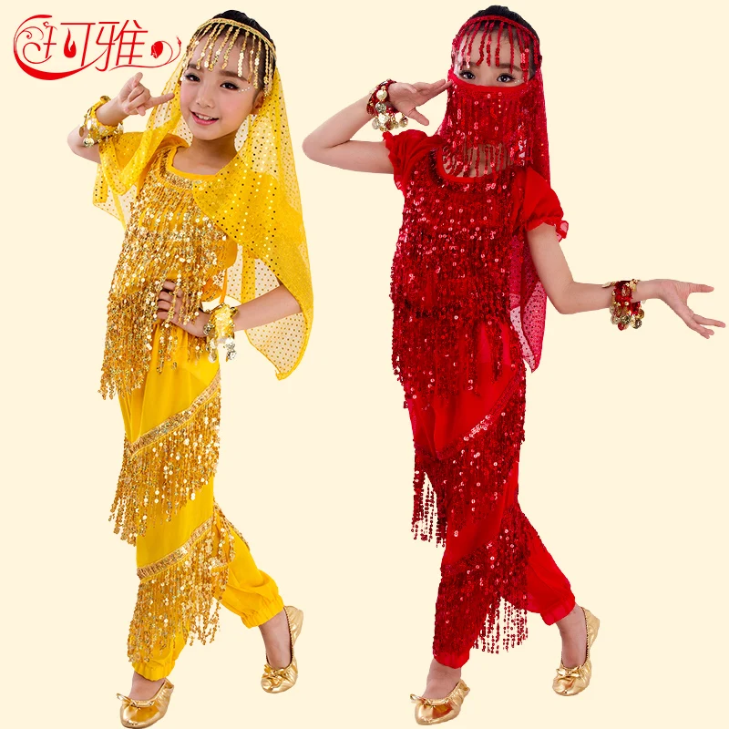 Детский костюм для танца живота с короткими рукавами|belly dance costumes|girl belly dancecostume for |