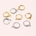 10 шт. золотые серьги-кольца, основа, крючок, фурнитура, подвески, сделай сам, серьги-капли, круглые ювелирные застежки, C311