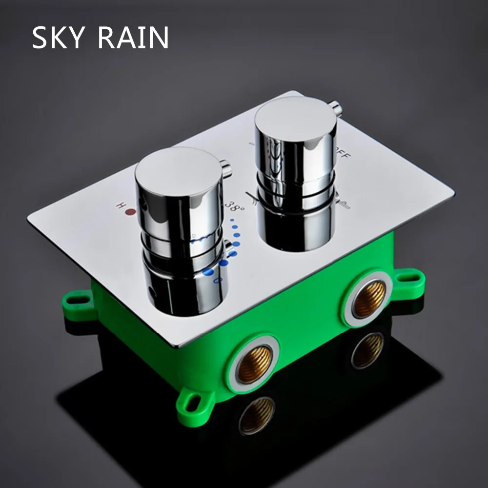 Хромированные дождевые душевые комплекты SKY RAIN термостатический клапан для