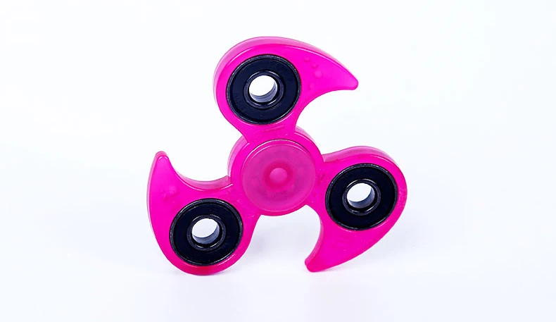 Зеленая светящаяся игрушка Спиннер пластиковый EDC ручной для аутизма и СДВГ мини