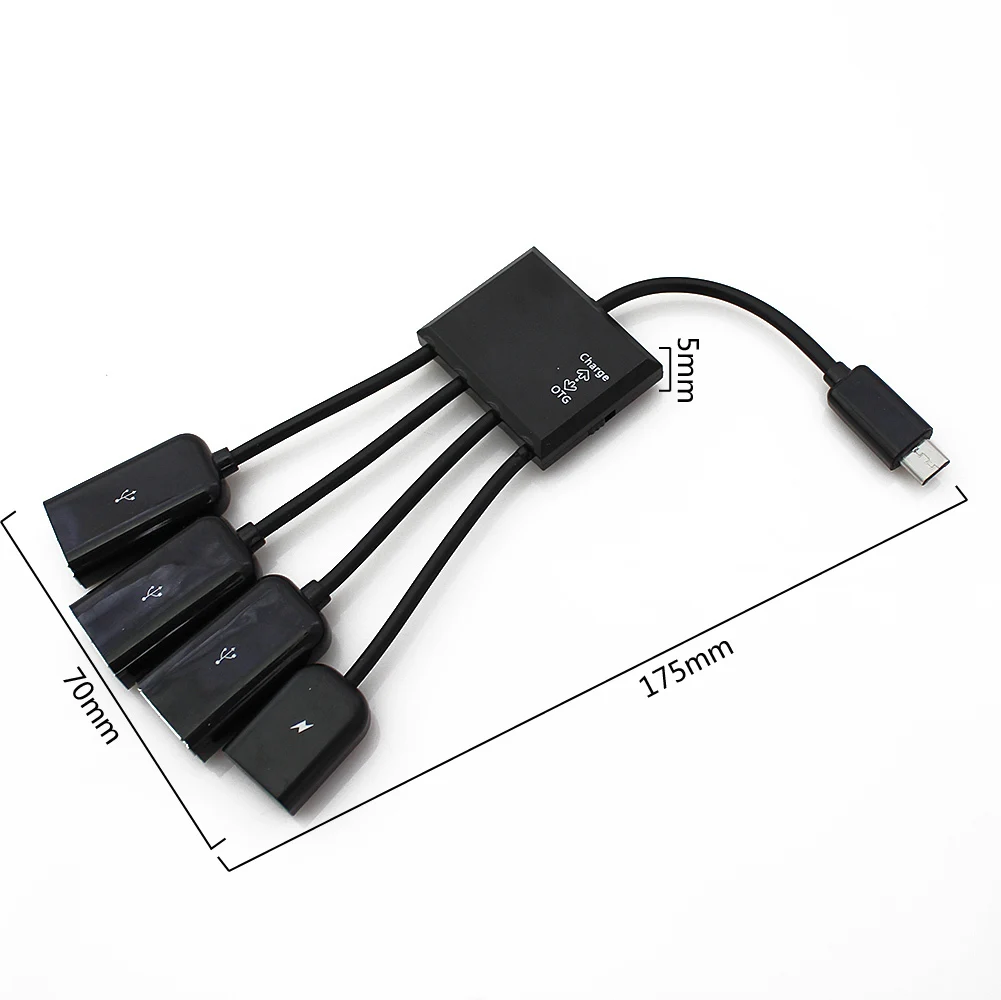 CHYI 4 порта USB 2,0 концентратор 4 в 1 микро USB хост OTG кабель зарядный концентратор Шнур адаптер сплиттер для Android телефон планшет usb накопители