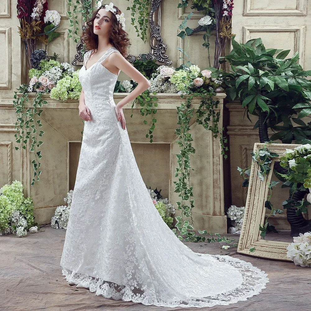 Кружевное свадебное платье Русалка с рукавами крылышками и шлейфом|wedding dress body