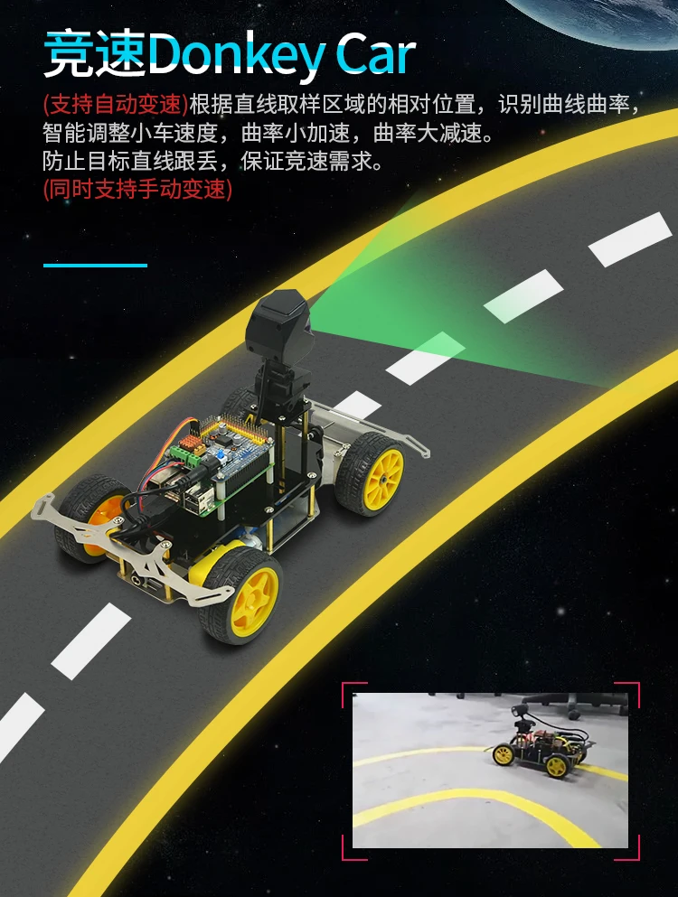 Подходит для машины raspberry pie donkey vision tracking AI intelligence самоходная тележка TensorFlow