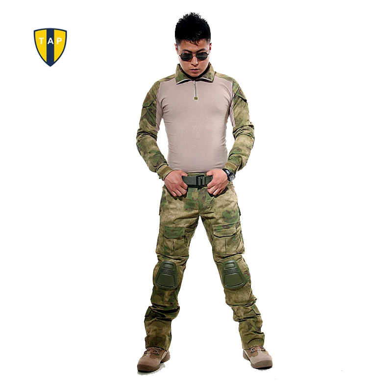 Тактическая камуфляжная Военная Униформа США армейский костюм боевая рубашка