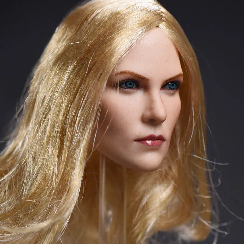 1/6 Женская резьба по голове Charlize Theron светлые волосы девушка голова Head на 12 дюймов