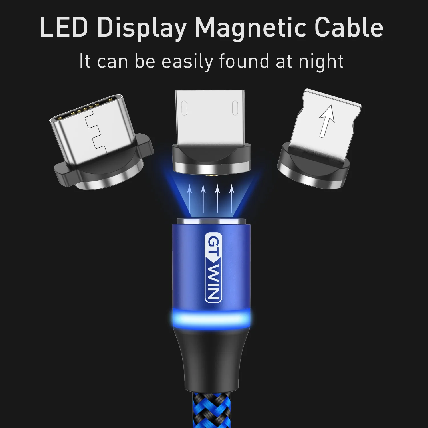 

GTWIN USB Cable Magnetic Type C Cable For Samsung Xiaomi Huawei iPhone 12 Pro Max Magnetic Micro USB Cable Android Cell Phone