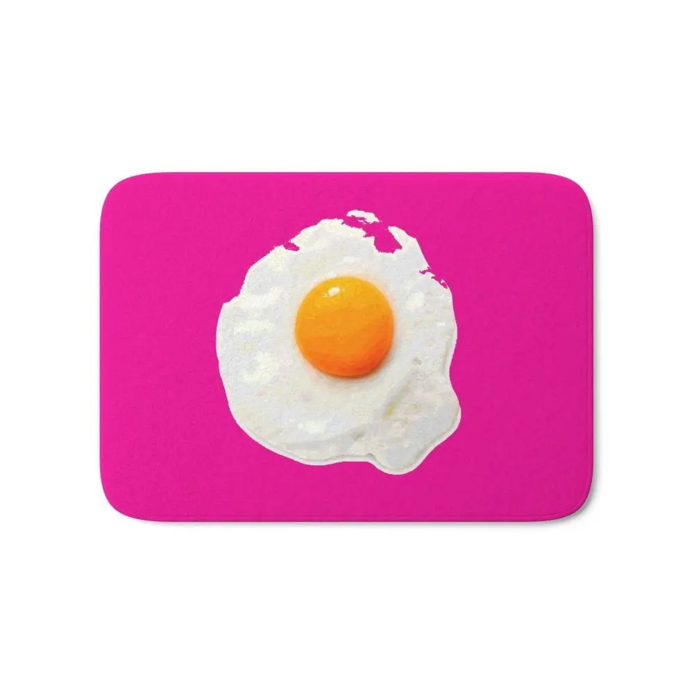Ярко розовый коврик для ванной Sunny Side Up Egg Коралловый флисовый с рисунком 17 &quotx