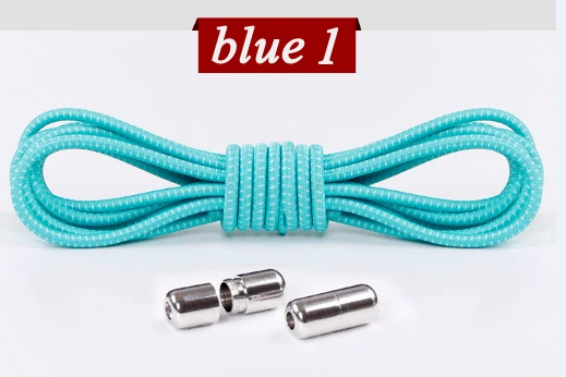 blue 1 Новинка; шнурки для обуви; Мужская и женская обувь; кружевные кроссовки для детей и взрослых; фиксирующие шнурки; быстрые металлические шнурки; удобная обувь; креативные шнурки - Цвет: blue 1