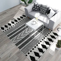 kilim black white 100 polypropylene living room carpet geometric morocco rug for bedroom stripe mat modern design bohemia style