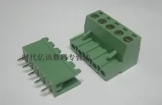 100PCS KF2EDGK 5.08mm 4Pin binding post wiring bolt terminals blocks connectors A set of:plug and socket good quality | Электронные
