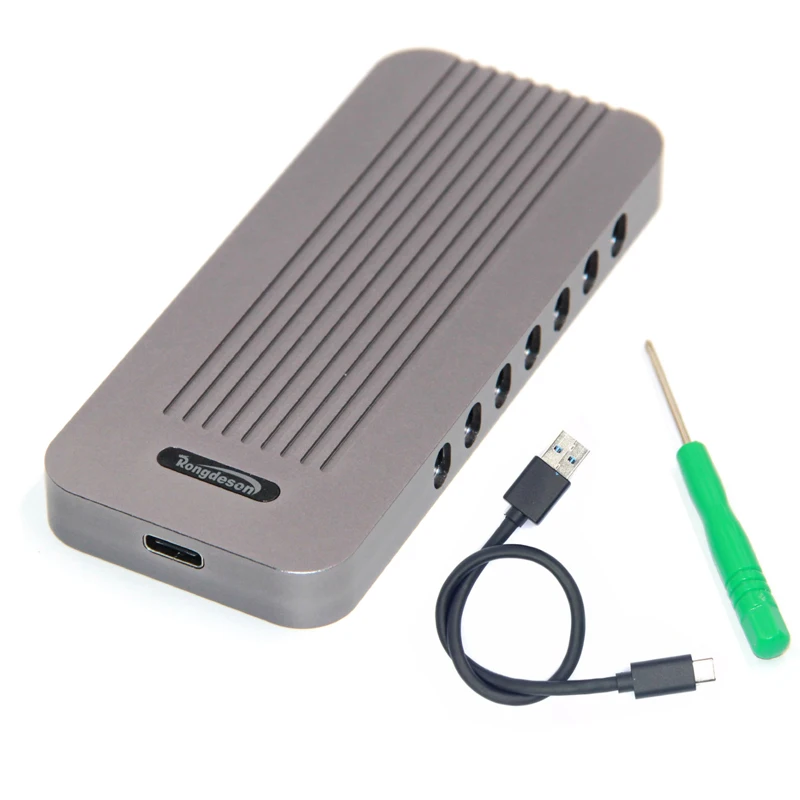 Алюминиевый внешний M.2 до 10 Гбит/с USB 3,1 Тип C NVMe PCIe 3,0 SSD корпус M ключ NGFF твердотельный накопитель ридер адаптер