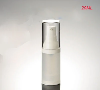 

Hot 20ml airless bottle frosted body white pump transparent lid f serum lotion emulsion foundation cosmetic packing