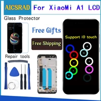 for xiaomi mi a1 lcd display frame 10 touch screen xiaomi mi 5x lcd digitizer assembly touchscreen panel replacement spare par