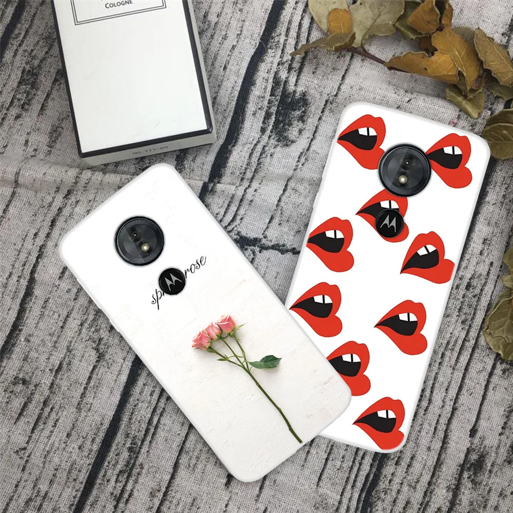 Раскрашенная накладка на заднюю панель для MOTO E5 PLAY чехол телефона из мягкого