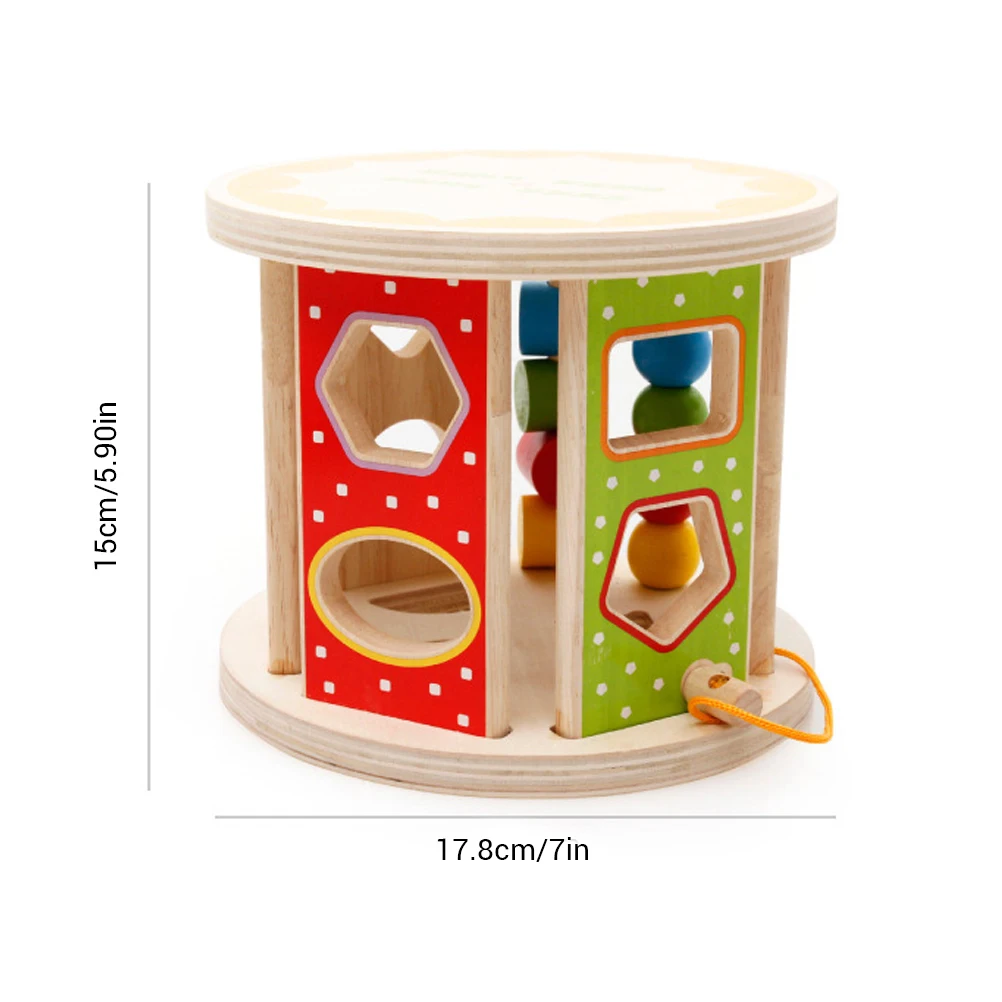

Wooden Shape Matching Box Chopping Block Wooden Box Colorful Building Blocks Baby Educational Wooden Toys For Children