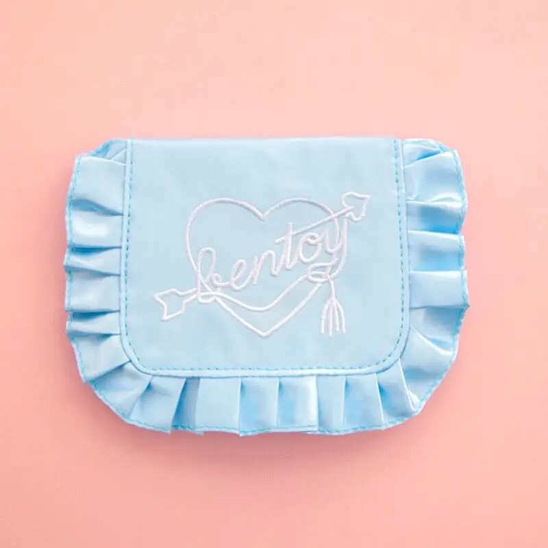 Blue Bentoy женские кошельки с вышивкой в виде сердца, сумка для хранения Daliy, женская сумка для гигиенических салфеток, многофункциональная мини-сумочка для девочек - Цвет: Blue