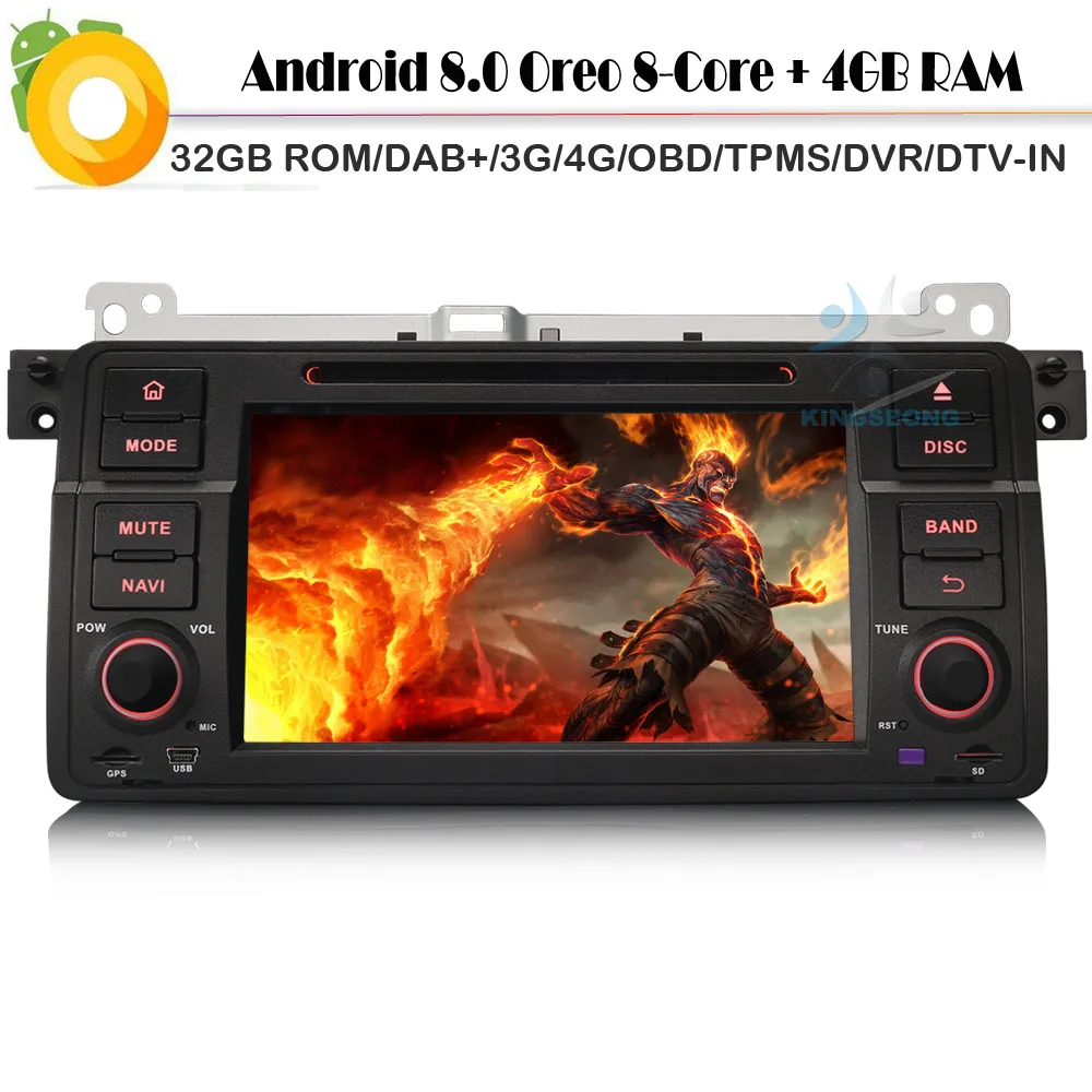 Android 8 0 Авторадио Octa Core 4G RAM 32GB ROM DAB + WiFi GPS BT USB SD DVR DVT-IN автомобильный CD-плеер для BMW M3