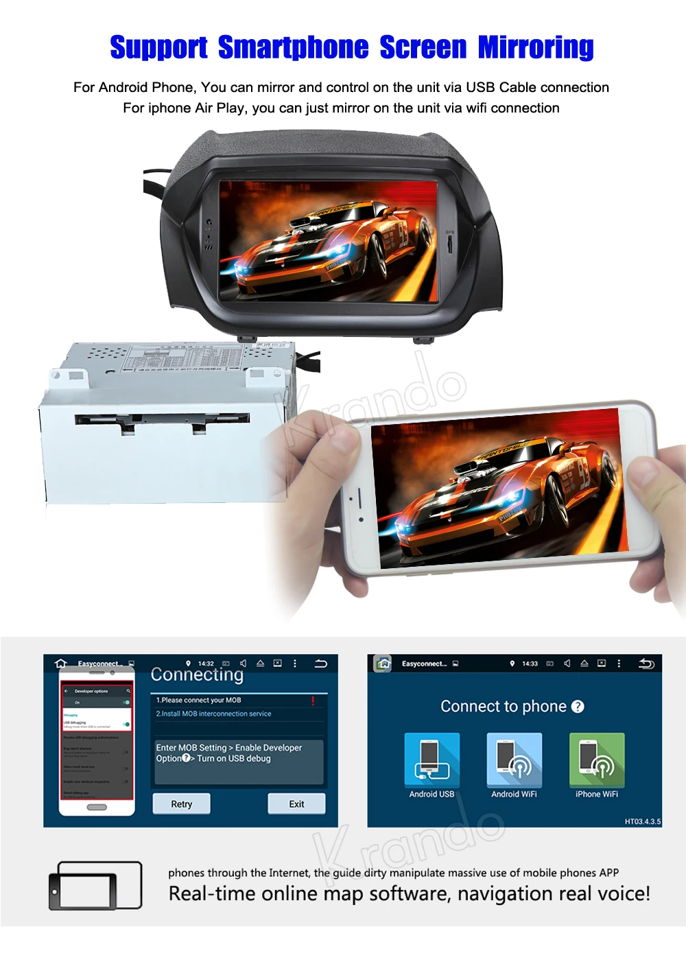 Krando 7 &quotAndroid 9 0 автомобильный dvd gps навигация мультимедийный плеер для Ford Ecosport 2012