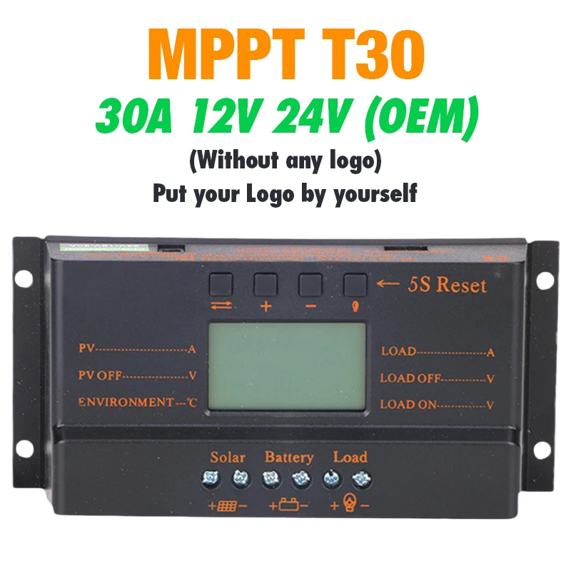 30A MPPT 12V 24V Солнечный контроллер заряда автоматический переключатель lcd регулятор дисплея MPPT 30A Солнечный контроллер заряда 30A контроллер зарядного устройства