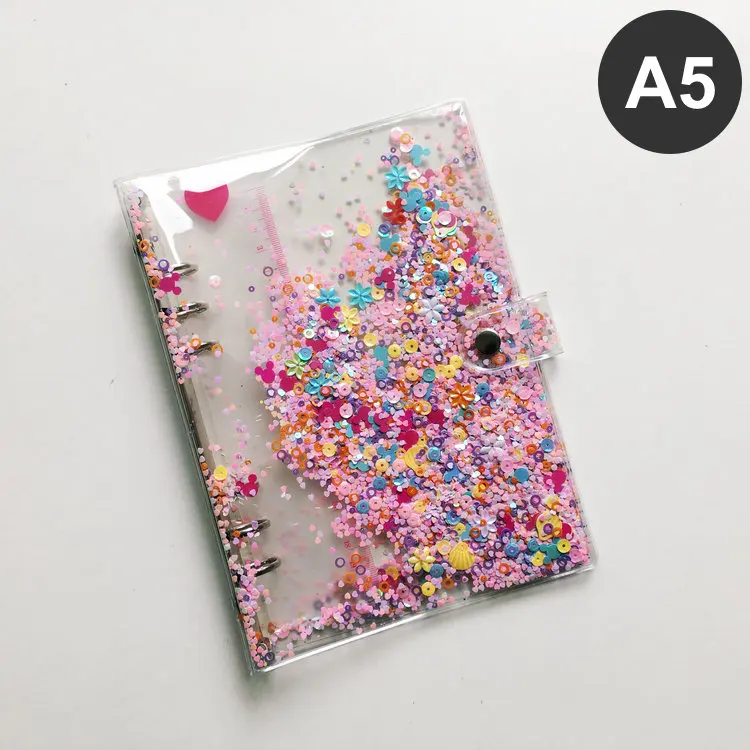 Ежедневник, ежедневник A5A6 kawaii, записная книжка, сделай сам,, канцелярские принадлежности, блестки, ПВХ покрытие, милая мечта