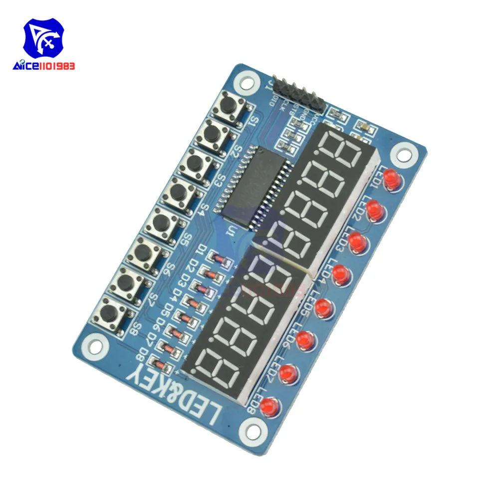 8 бит TM1638 светодиодный цифровой модуль трубка клавиш AVR дисплей для Arduino ARM|8 bit|module