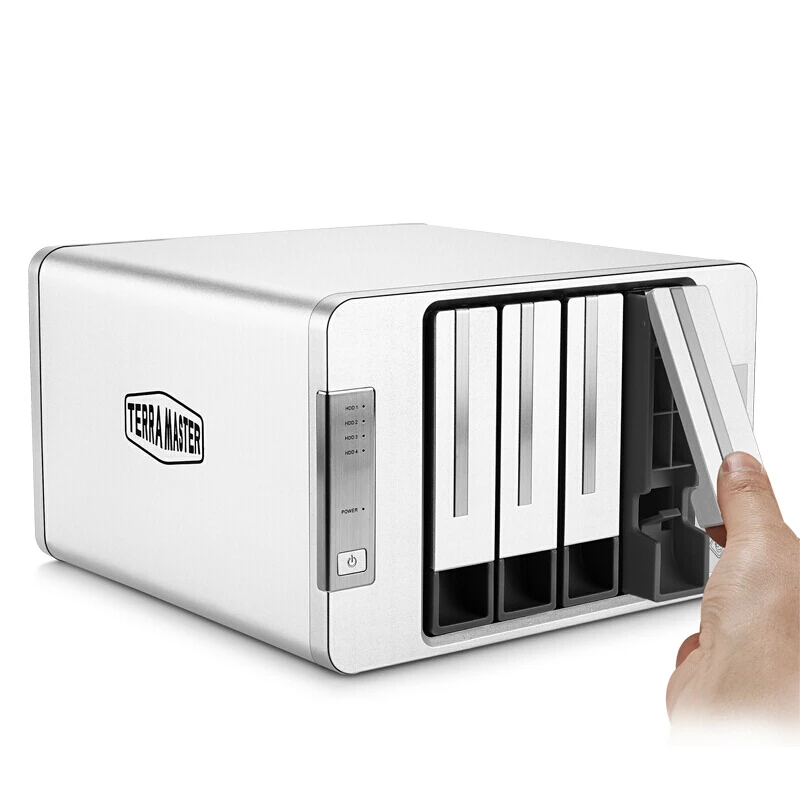 TerraMaster Original D4-310 USB3.0 Type C 4-Bay RAID Enclosure Support RAID 0/1/Single Exclusive 2+3 RAID Mode Hard Drive RAID