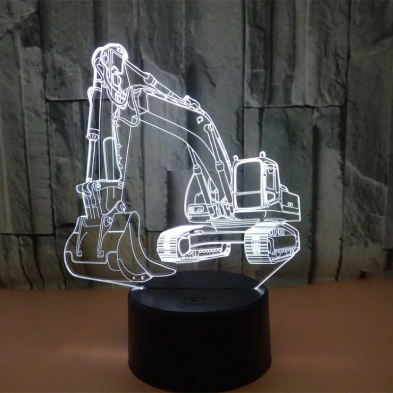 Цветная сенсорная 3d лампа иллюзия светодиодный ночник USB настольная для детей