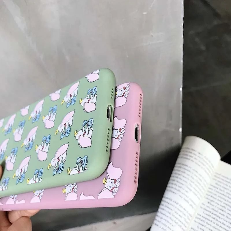 Милый мультяшный чехол для телефона Dumbo iPhone X XR XS Max 6 6S Plus мягкий силиконовый 7 8