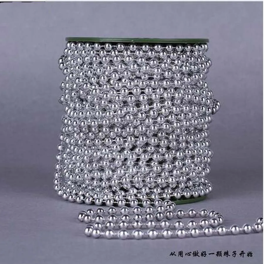 Цепочка с бусинами из искусственного жемчуга 1 м 6 мм|decorative decorative|decoration hangingdecorative