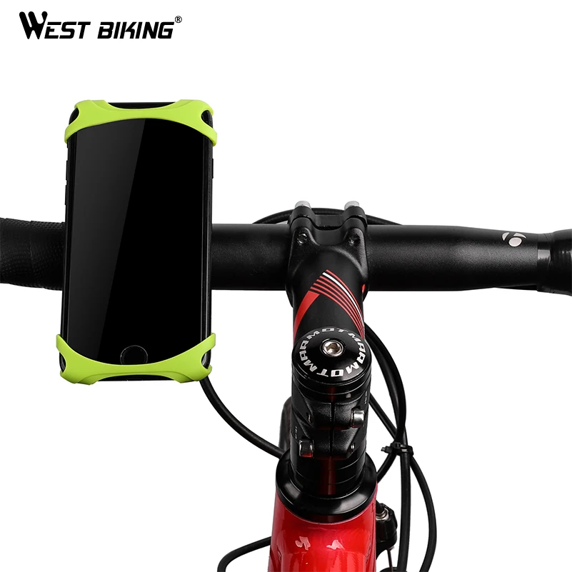 WEST BIKING велосипедный держатель 4 0 5 дюйма силикон вращение GPS смарт телефон