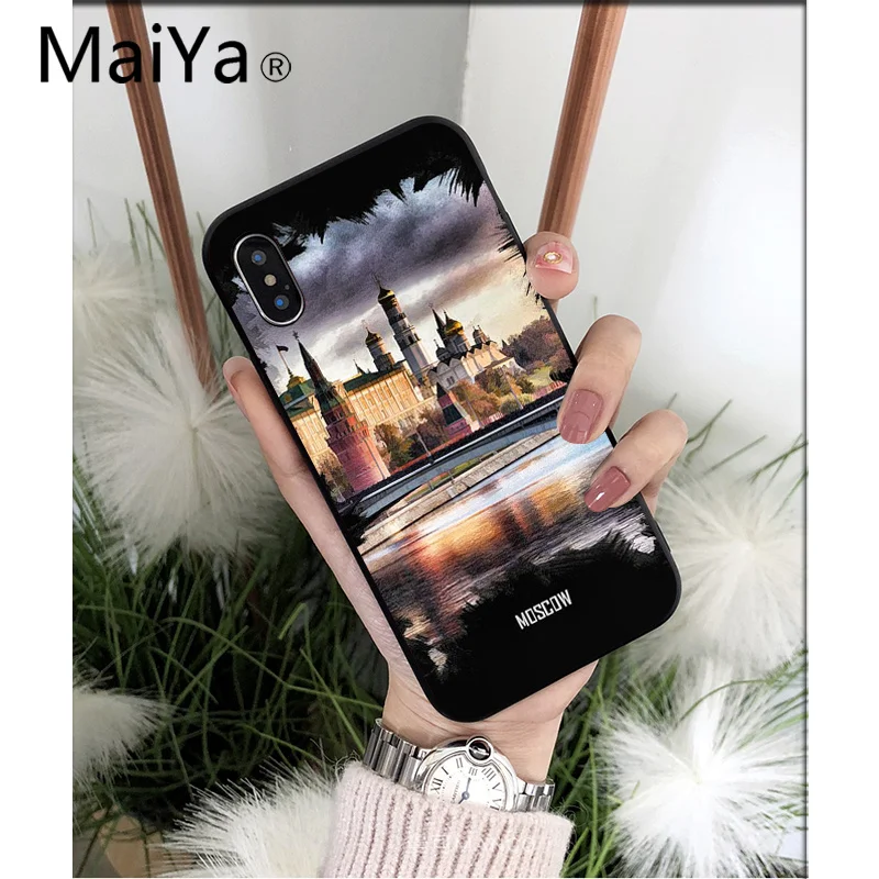 A2 MaiYaCa City London, Нью-Йорк, Париж, Дубай, Москва, высокое качество, чехол для телефона, для iPhone 8, 7, 6, 6S Plus, 5, 5S, SE, XR, X, XS MAX, чехол - Цвет: A2