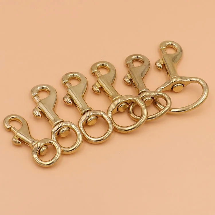 2pcs Solid Brass Bag Buckles Lobster Clasps Key Chain Dog Collar Straping Hook Buckle Shoulder Strap Swivel Snap Fastenes | Дом и сад