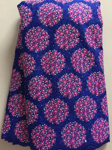 5Y/лот вуаль кружева с красивой вышивкой дизайн и камни африканская швейцарская