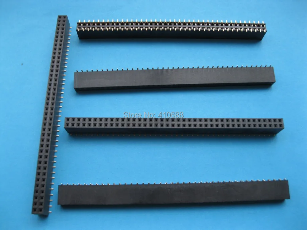 40 шт. позолоченный SMT SMD 2 54 мм 2x40 80pin хрупкий штыревой разъем двухрядная полоса |