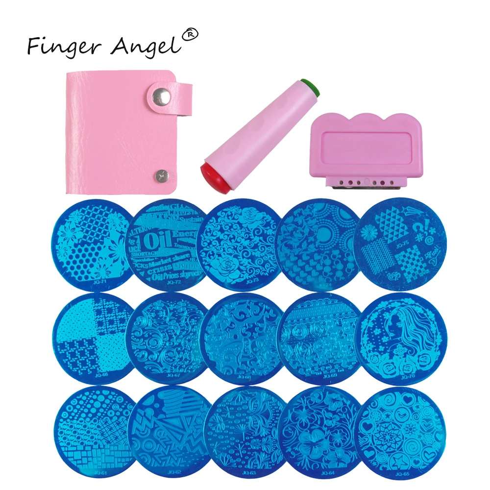 Finger Angel 15 шт. Φ + 1 розовая фотография штамп и Фото Набор инструментов W049|Шаблоны