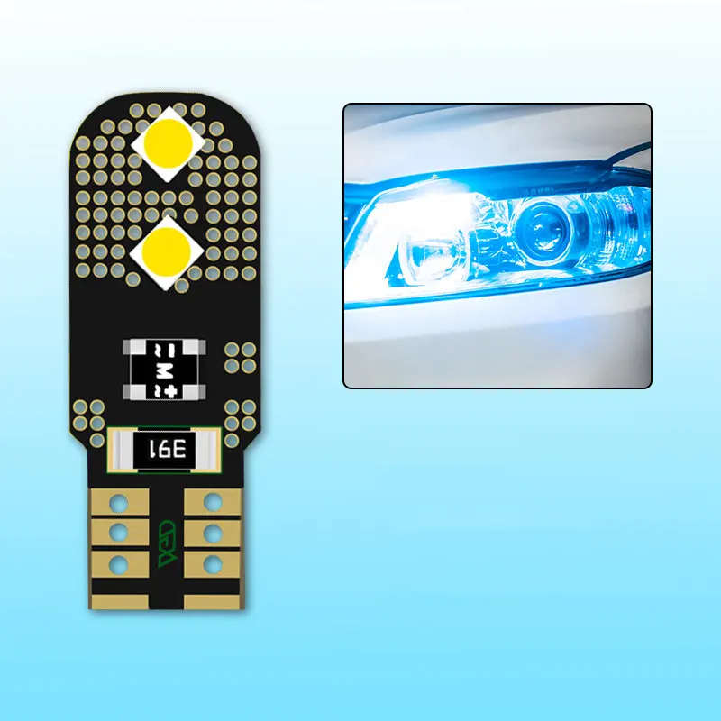 Ice blue 2 шт. T10 светодиодный светильник Canbus W5W поворотные боковые огни супер яркие автомобильные огни 3 Вт 194 автомобильные аксессуары габаритная лампа для чтения 12В - Испускаемый цвет: Ice blue