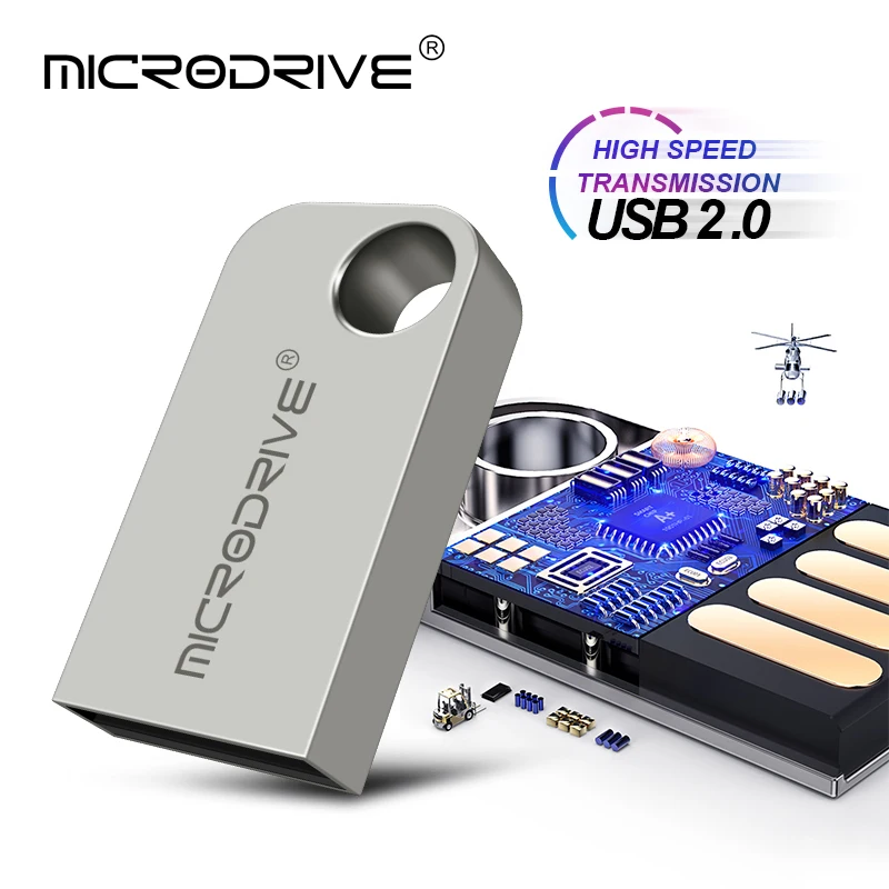 Супер мини USB флеш-накопитель 4 ГБ 8 ГБ 16 ГБ 32 ГБ 64 Гб 128 Гб карта памяти USB ключ с кольцом для ключей Micro Mini USB ручка-диск