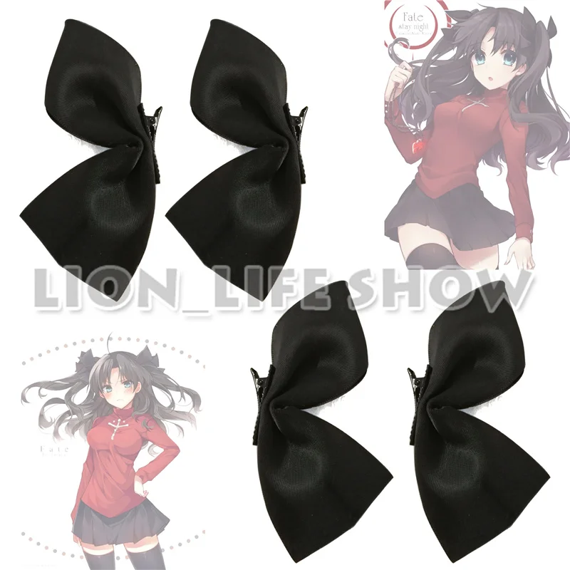 Fate Stay Night Тосака Rin чёрным гaлстyкoм до повязка на голову Косплэй аксессуары 4