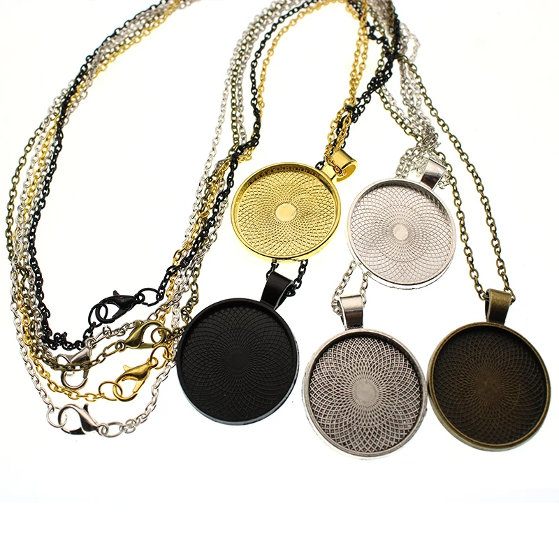 Цепочка с подвеской-ожерельем пустые застежки-карабины для бижутерии сделай сам