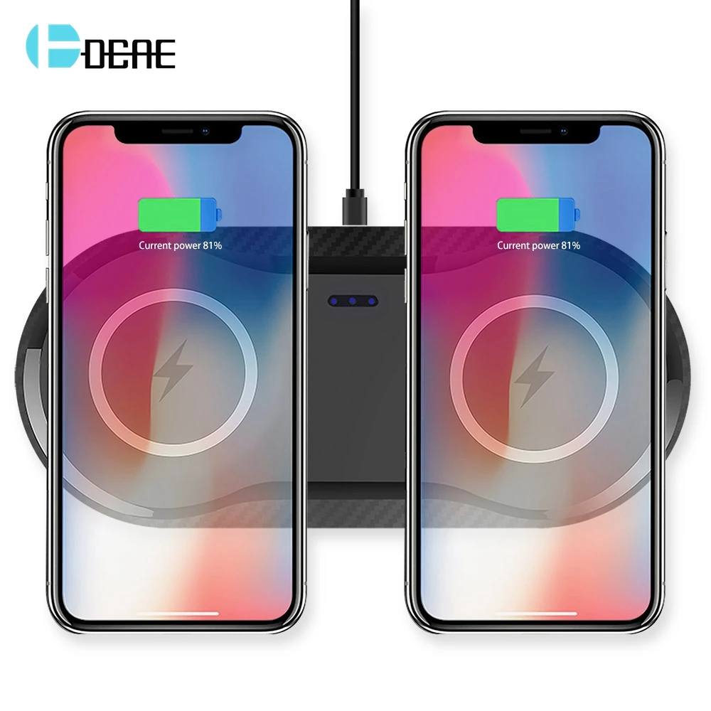 Беспроводное зарядное устройство FDGAO 2 в 1 20 Вт QI для iPhone 12 11 Pro XS Max XR X 8 Samsung S21 S20 S10