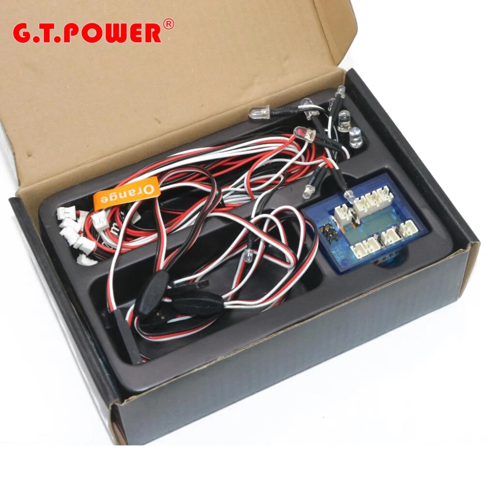 GT Мощность RC Автомобиль светильник ing 8LED мигающий провода Системы 2 PPM FM FS 4G