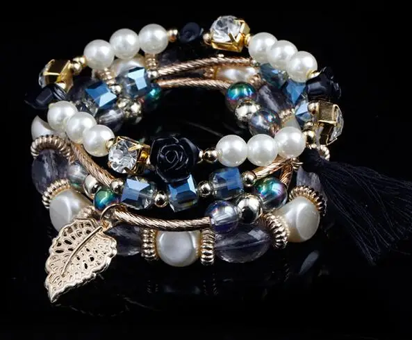 Модные ювелирные изделия RAVIMOUR из искусственного жемчуга многослойные