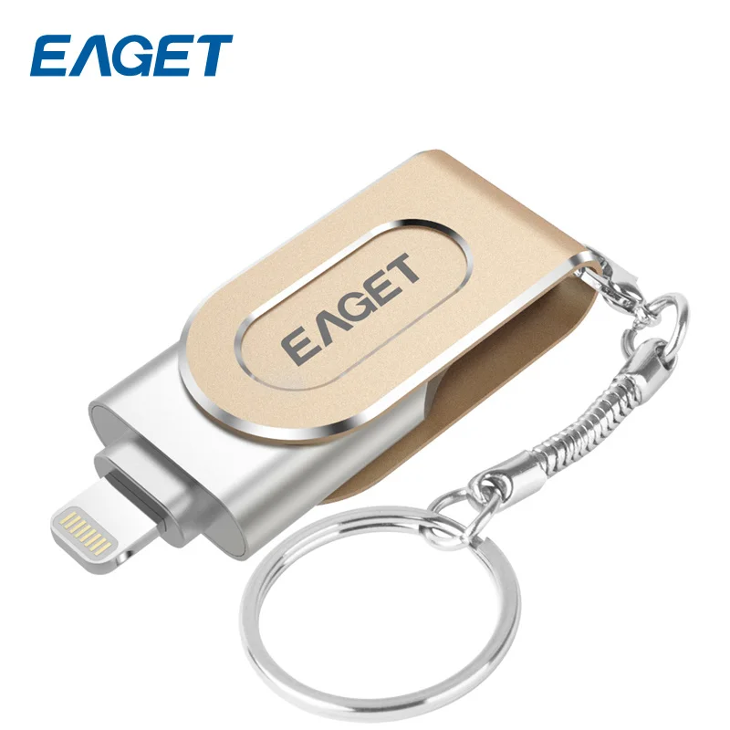 Eaget I80 USB флеш накопитель 64 ГБ/128 Гб OTG 3 0 Lightning MFI высокоскоростной для iPhone iPad PC|USB