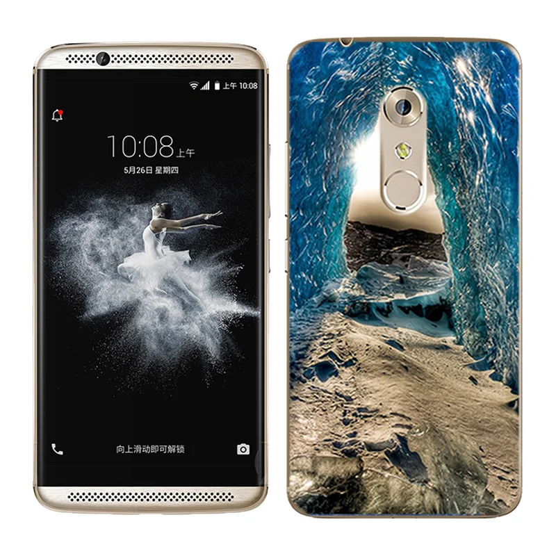 Мягкий силиконовый чехол для ZTE Axon 7 5 дюйма прозрачный из ТПУ с изображением