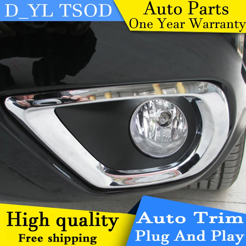 Chrome Front fog light lamp cover Trim For 2013 2014 2015 Forester high quality chrome stickers trim car styling 2 pcs | Автомобили и