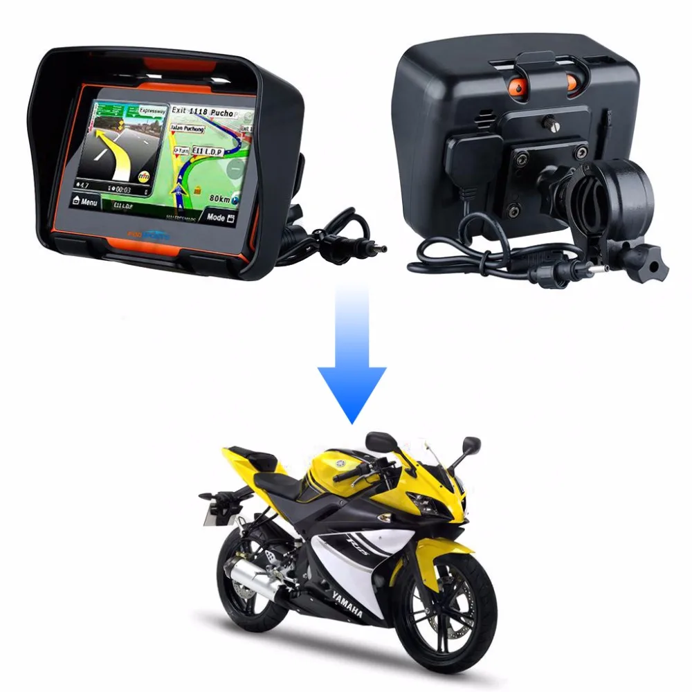 GPS навигатор Fodsports 4 3 дюйма 256 Мб 8 ГБ IPX7|motorcycle navigation|gps navigation waterproofmotorbike gps |