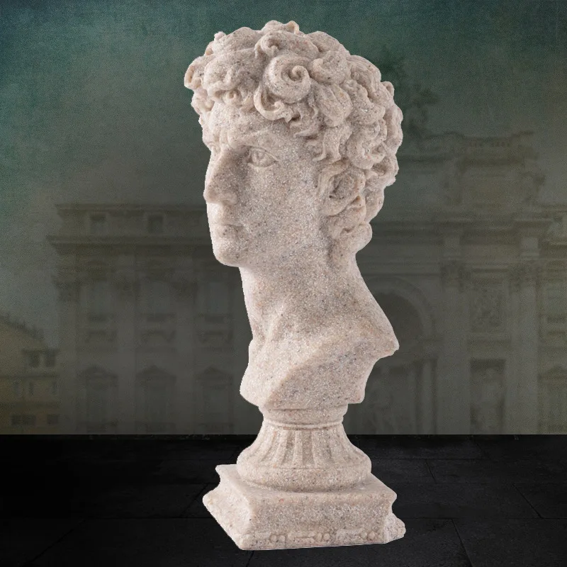 Современная Абстрактная статуя BUF с изображением головы Давида из смолы