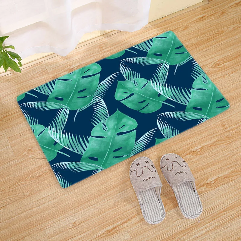 Зеленые растения искусственные кухонные коврики противоскользящие Цветочные