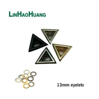 50setslot 13mm metal zinc alloy eyelets with washer star shape metal grommets nickle light gold free shipping
